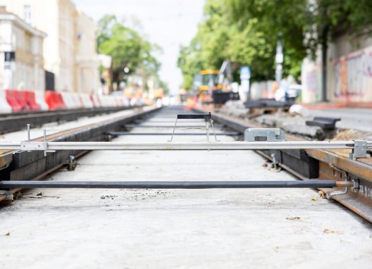 Старые трамвайные пути на Зеленском съезде почти демонтировали