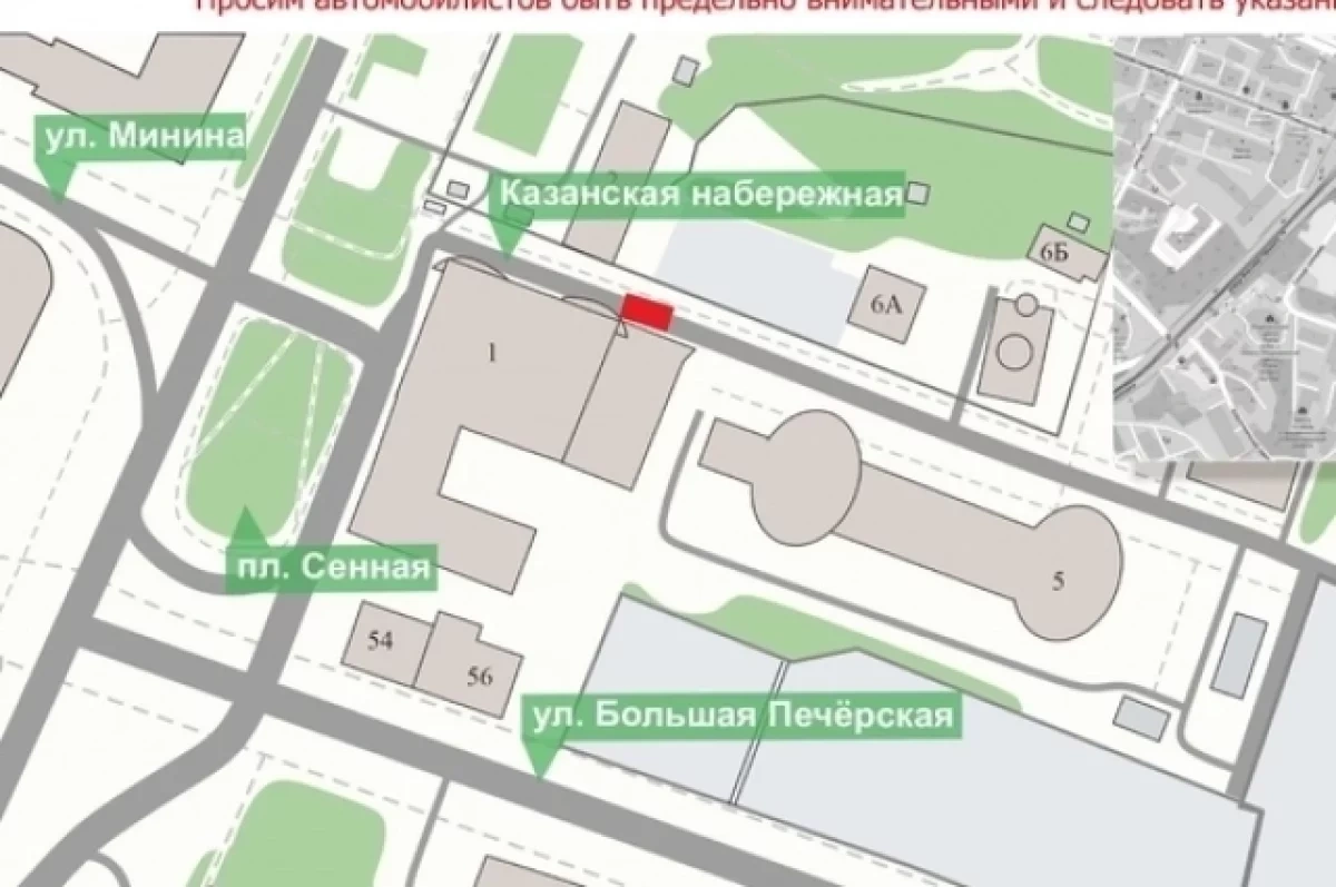 Движение в районе Сенной площади перекроют в Нижнем Новгороде