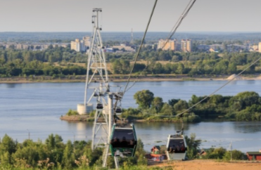 Канатную дорогу Нижний Новгород — Бор остановили из-за непогоды