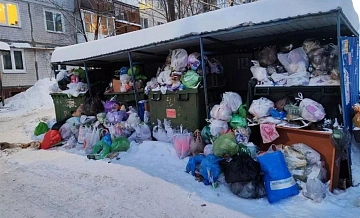 Нижегородцы пожаловались на мусорный коллапс во дворах после снегопадов